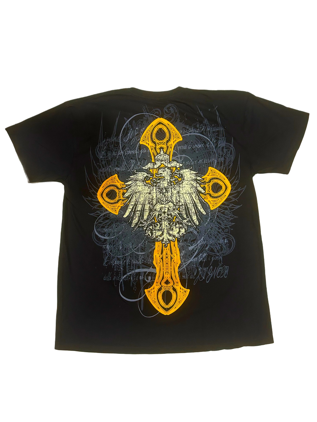 Camisa Affliction Cruz Con Alas 100% algodon de Alta Calidad y Preencogido