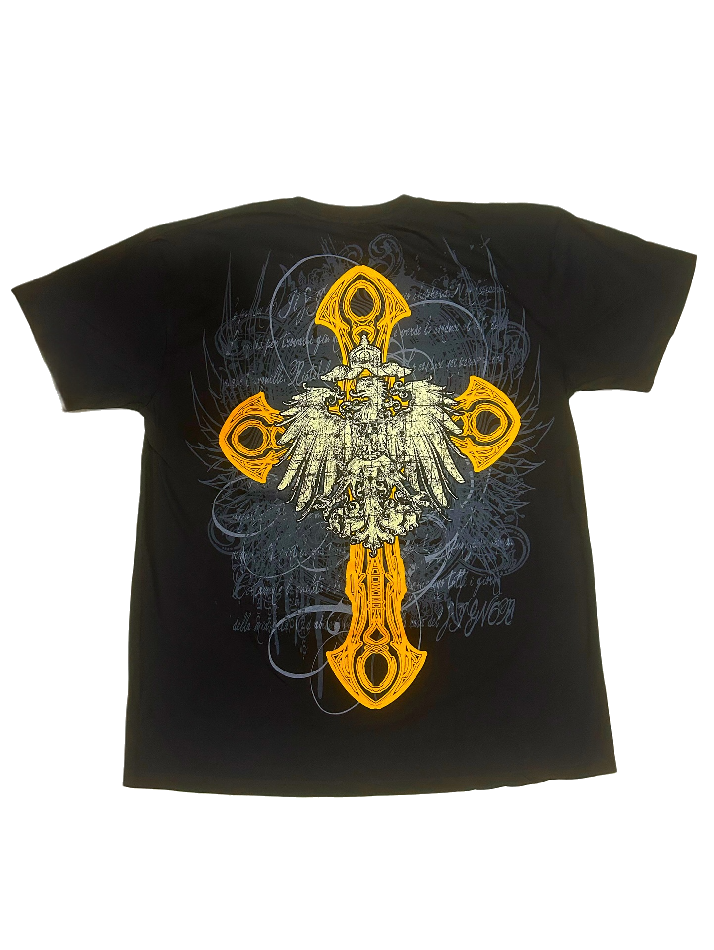 Camisa Affliction Cruz Con Alas 100% algodon de Alta Calidad y Preencogido