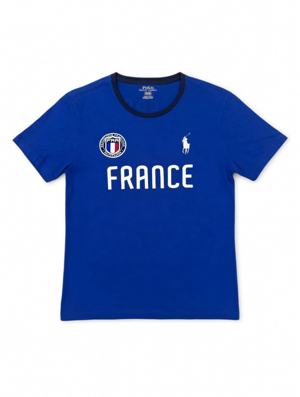 Francia Polo Small Pony Futbol Azul parte delantera 