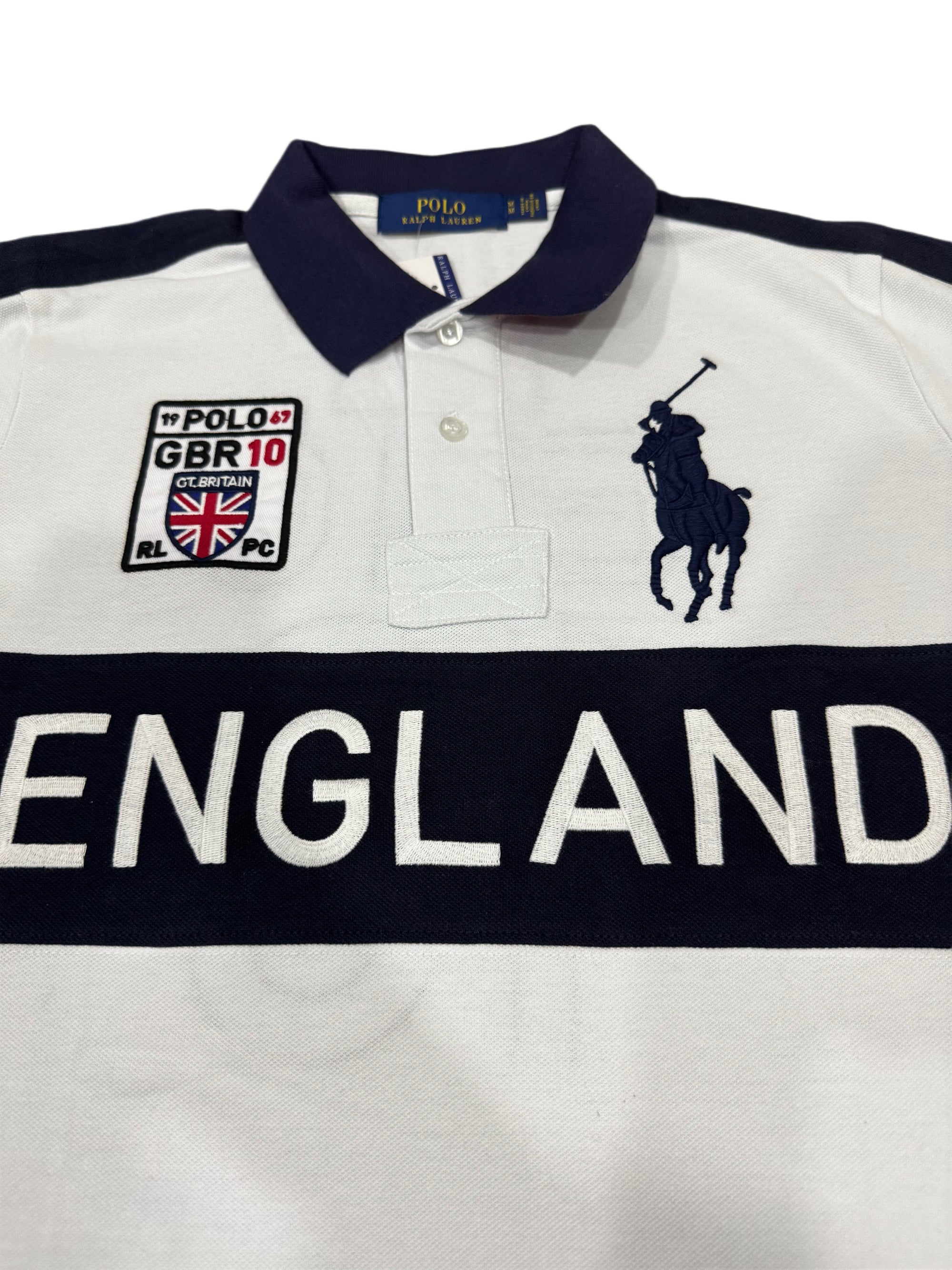 Polo Ralph Lauren Big Pony England foto de cerca detallada