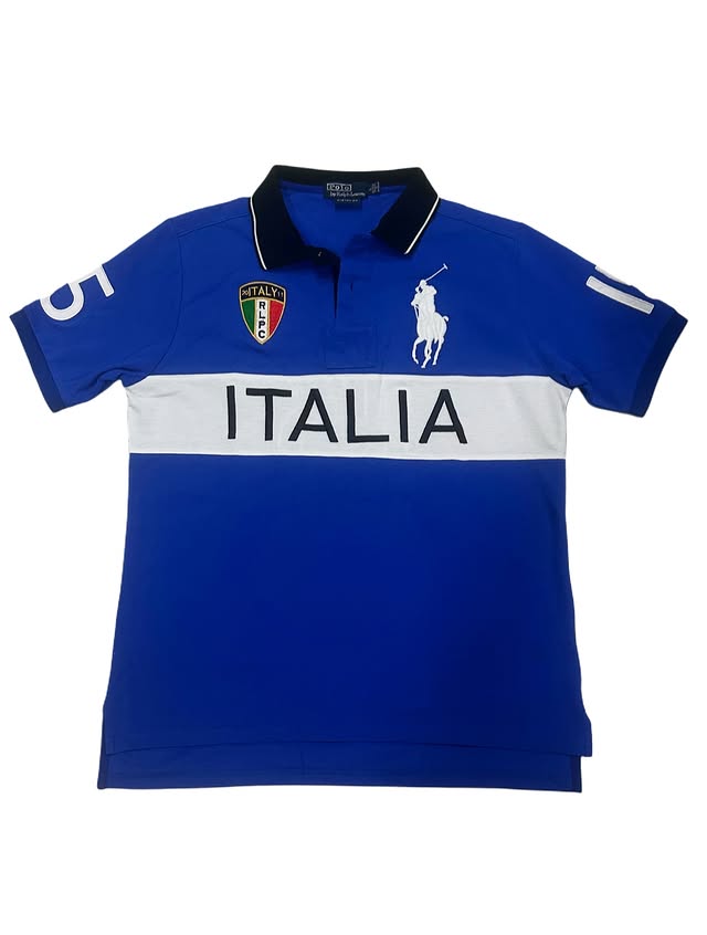 Polo Ralph Lauren Big Pony Italia Azul foto Frontal
