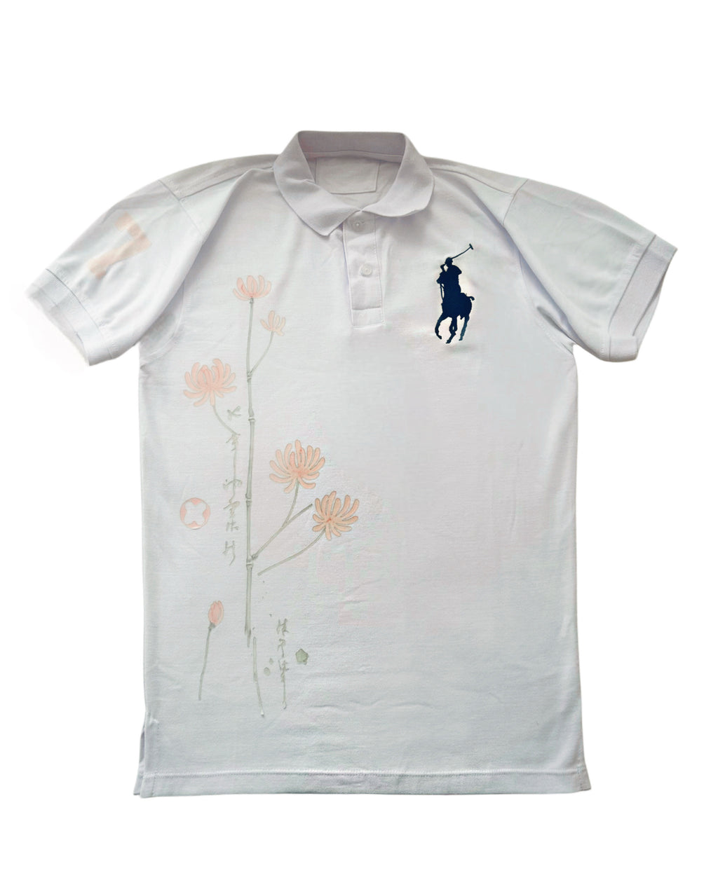 Polo Ralph Lauren Customizada  de Petalos de Sakura en DTF y Pony Bordado 